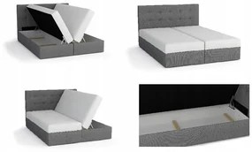 Moderná posteľ s úložným priestorom 180x200 STIG II - antracit