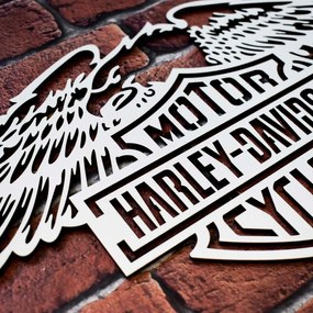 DUBLEZ | Drevený obraz - Logo Harley Davidson