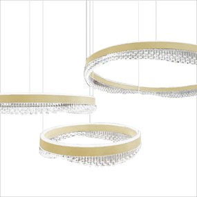 Závesné LED svietidlo Preciosa, 3x LED 158w, 4000k, g