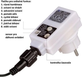 VOLTRONIC Vianočná reťaz 40 m, 400 LED, farebná
