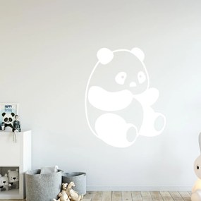 Veselá Stena Samolepka na stenu na stenu Roztomilá panda Farba: čierna