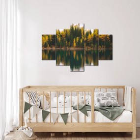 Obraz lesného jazera (150x105 cm)