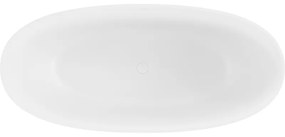 Mexen Bari, voľne stojaca vaňa z konglomerátu 165 x 75 cm, biela matná, 57221657500