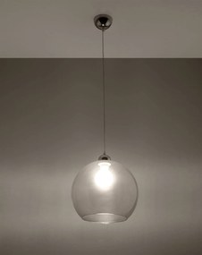 Závesné svietidlo Ball, 1x transparentné sklenené tienidlo