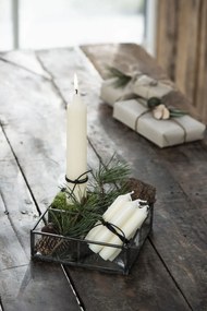 Ib Laursen Vysoká sviečka Rustic Cream 25 cm