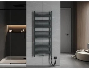 Mexen Ares, elektrické vykurovacie teleso 1500x600 mm + vykurovacia tyč 900 W, antracitová, W102-1500-600-2900-66