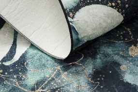 Dywany Łuszczów, Kusový koberec ANDRE Leaves 1336, 120x170, modrá, chodba / predsieň