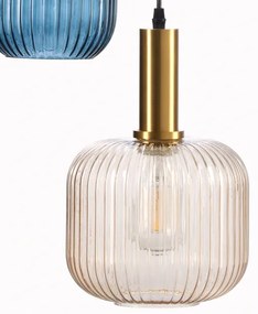 ONLI - Luster na lanku DOROTY 1xE27/22W/230V modrá/zlatá