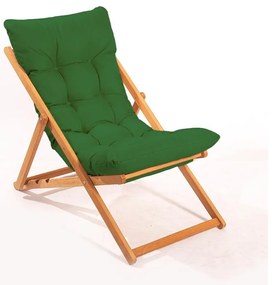 Záhradné lehátko zelené/buk
