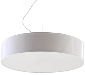 Závesné svietidlo Arena, 1x biele plastové tienidlo, (biely plast), (fi 45 cm)