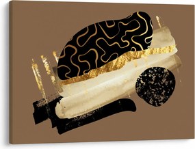 Obraz - Abstrakcia golden brown N⁰3 (70x50 cm)