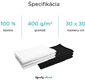 Uterák Classic 30x30 cm čierny, 100% bavlna