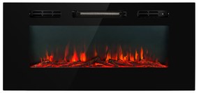 Galeras, elektrický nástenný a vstavaný krb, 1800 W, LED, 3 farby, časovač