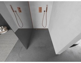 Mexen Kioto sprchová zástena 80x200 cm, 8 mm sklo s efektom zrkadla, ružové zlato, 800-080-101-60-50