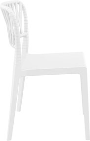 PORTOFINO záhradná stolička s podrúčkami white