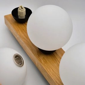 Prisadený luster MATTE 2xE27/15W/230V + 3xG9/5W/230V čierna/dub