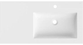Mexen Otis, umývadlo na zapustenie 91 x 46,5 cm, pravé, biela matná, 25189001P