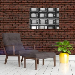 Sklenený obraz - Retro televízie (70x50 cm)