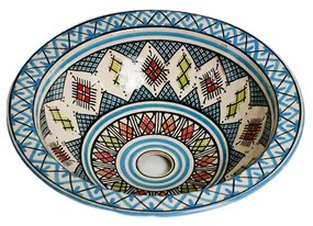 Orientálne ručne maľované umývadlo FES 07