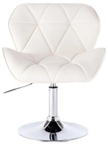 LuxuryForm DESIGN Stolička MILANO na striebornom tanieri - biela
