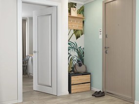 Botník (skrinka na topánky) Metido 1 (antracit + dub artisan). Akcia -19%. Vlastná spoľahlivá doprava až k Vám domov. 1132580