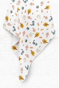 Biela mušelínová detská deka 75x100 cm Forest – Mijolnir