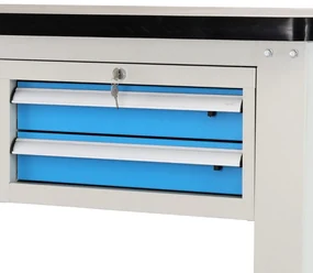 Dielenský stôl Solid MDF-02, 180 cm, závesný box, čierna