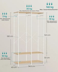 Otvorená šatníková skriňa RGR004W67