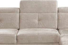 Rohová sedacia súprava Sergio, béžová látka, pravý roh