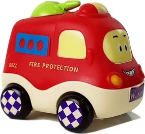 LEAN Toys Sada autíčok, polícia a sanitka, pre bábätká s pohonom, 4 ks