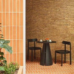 Čierna jedálenská stolička v dekore jaseňa Nara – Teulat