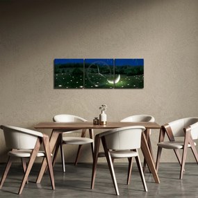 Obraz - Padajúce nebo (s hodinami) (90x30 cm)