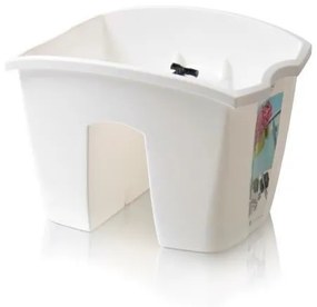 Truhlík na zábradlie CROWL biely 24,2cm
