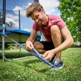 Sada kotiev do zeme, 4ks, 42,5x8,5cm, strieborná Monzana