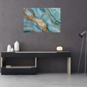 Obraz - Tyrkysový mramor (90x60 cm)