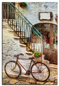 Obraz na plátne - Stará ulica v Taliansku - obdĺžnik 7153A (75x50 cm)