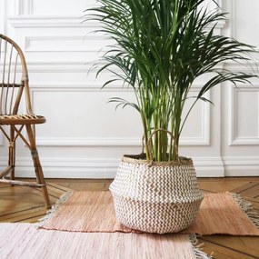 Svetlý úložný košík z morskej trávy Compactor Zic Zac, ⌀ 35 cm