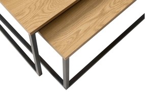 Sada odkladacích stolíkov Valenzuela 75 cm vzor dub