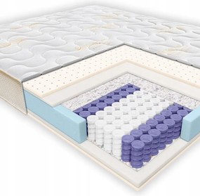 Pružinový matrac Janpol Cora 200 x 200 cm Vreckový latex H2 Tencel
