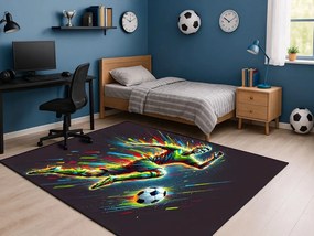 Koberec s futbalovým motívom – viacfarebný, polyester | 100x150 Rozmer: 120x170 cm