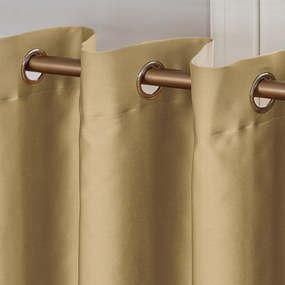 4Home Výhodná sada Zatemňovací záves Cairo zlatá, 150 x 250 cm, 2 ks