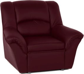 Kožené kreslo Dubaj LUX, vínová (K-56)