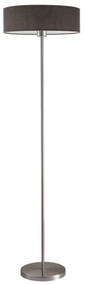 LED stojacia lampa TUNJA 1xE27/20W/230V priemer 38 cm matný chróm/hnedá