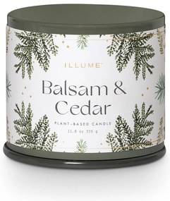 Vonná sójová sviečka doba horenia 50 h Balsam & Cedar – ILLUME x Bloomingville