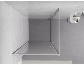 Mexen Exo, sprchovací kút s krídlovými dverami 75 x 75 cm, 6mm číre sklo, chrómový profil, 817-075-075-01-00