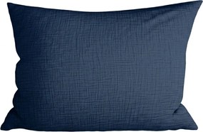 Mušelínová obliečka na vankúš MUSSARI 50x70 cm, tmavomodrá