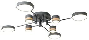 Toolight Toolight, LED stropné svietidlo s diaľkovým ovládaním APP528-8C, šedá, OSW-08470