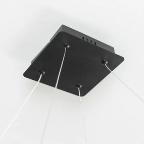 Brilagi - LED stmievateľný luster na lanku FALCON SLIM LED/50W/230V 50x50 cm čierna + diaľkový ovládač