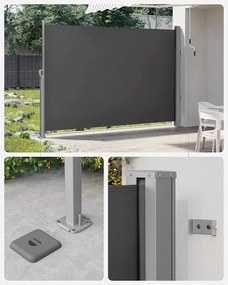 Bočná markíza Orrine 200x400 cm tmavo šedá