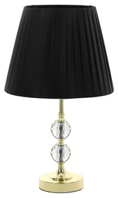 Dekorstudio Nočná lampa Glamour čierno zlatá 43cm